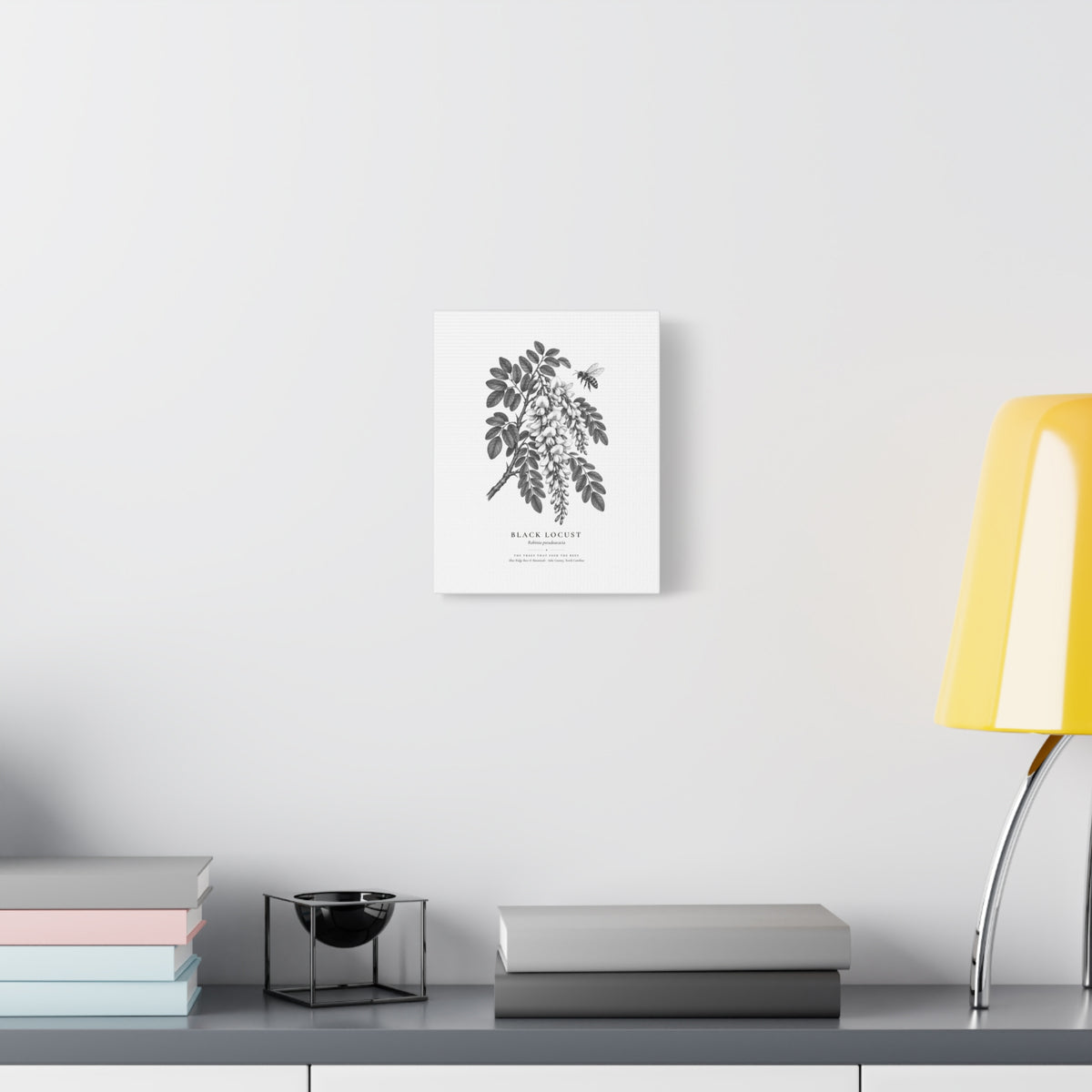 Black Locust Canvas Print (Black & White)
