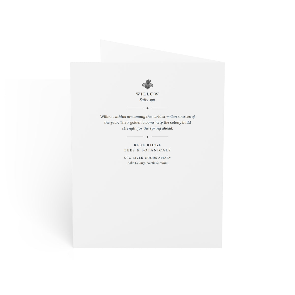 Willow Note Card (Black & White)