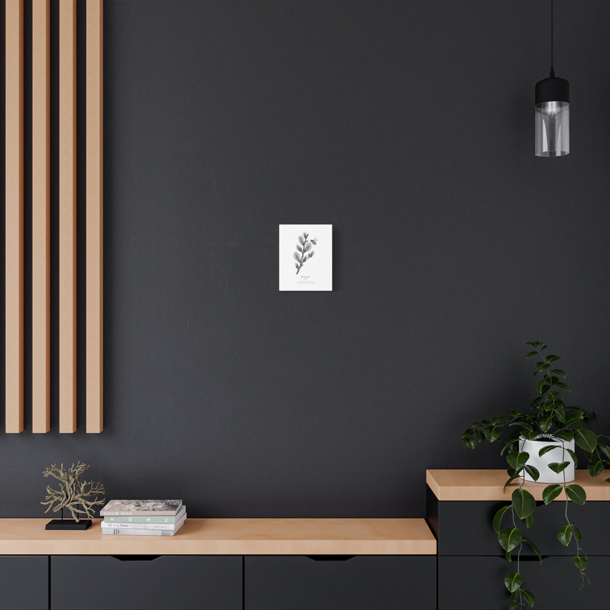 Willow Canvas Print (Black & White)